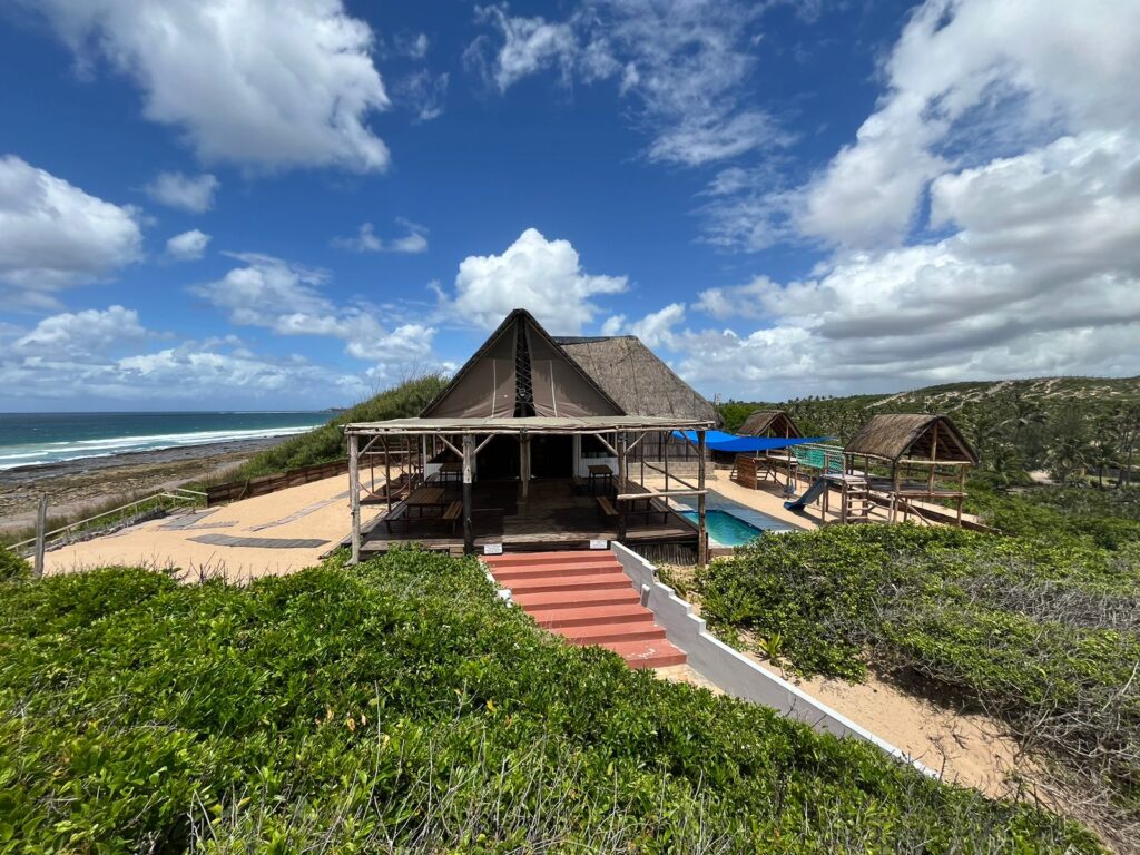 View of mango beach resort restaurant with highly rated accommodation in tofo